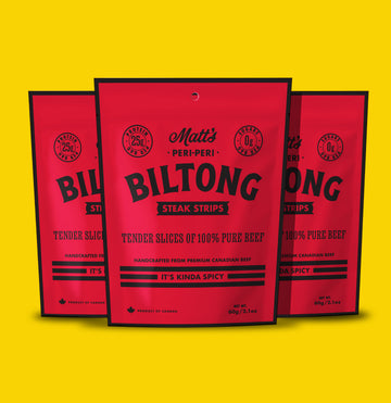 3 x 60g bags of Matt's Peri-Peri Biltong
